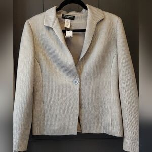 Jones New York Metallic Pewter Blazer